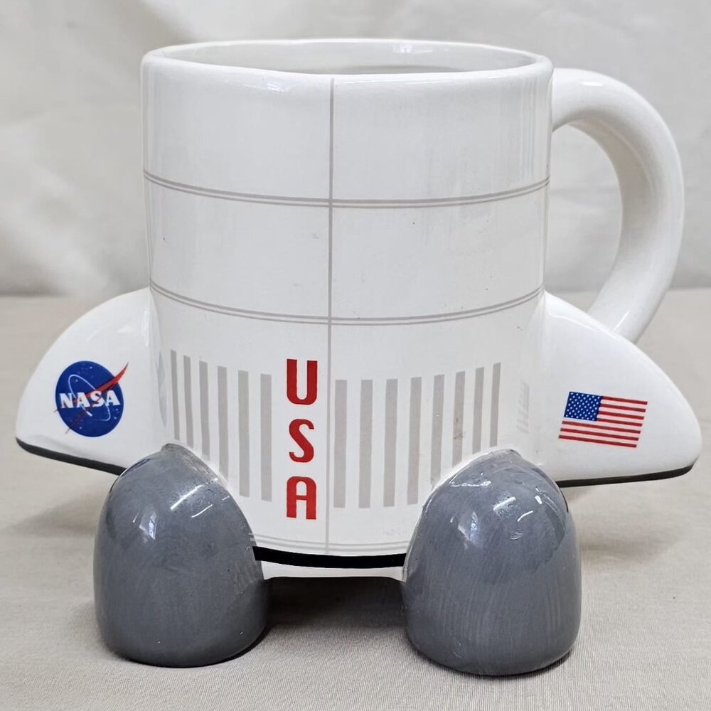 NASA Space Shuttle Rocket Ceramic Mug 20 oz Silver Buffalo Official Licensed